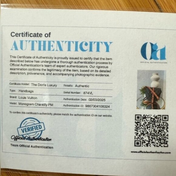 Auth. Louis Vuitton Monogram Chantilly PM Vintage with COA - Picture 16 of 16